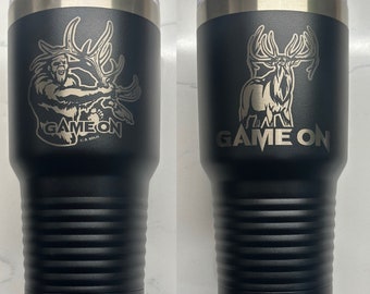 New Mexico Game On 30oz tumbler- bull elk or Deadhead Squatch