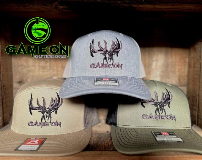 THE BUGLER Game On bugling bull elk hat. Available in three options