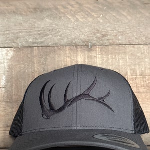 MULTIPLE COLOR CHOICES Game On bull elk shed snap back Gray- black shed