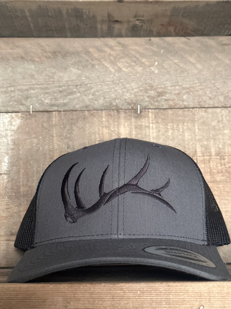 MULTIPLE COLOR CHOICES Game On bull elk shed snap back Gray- black shed