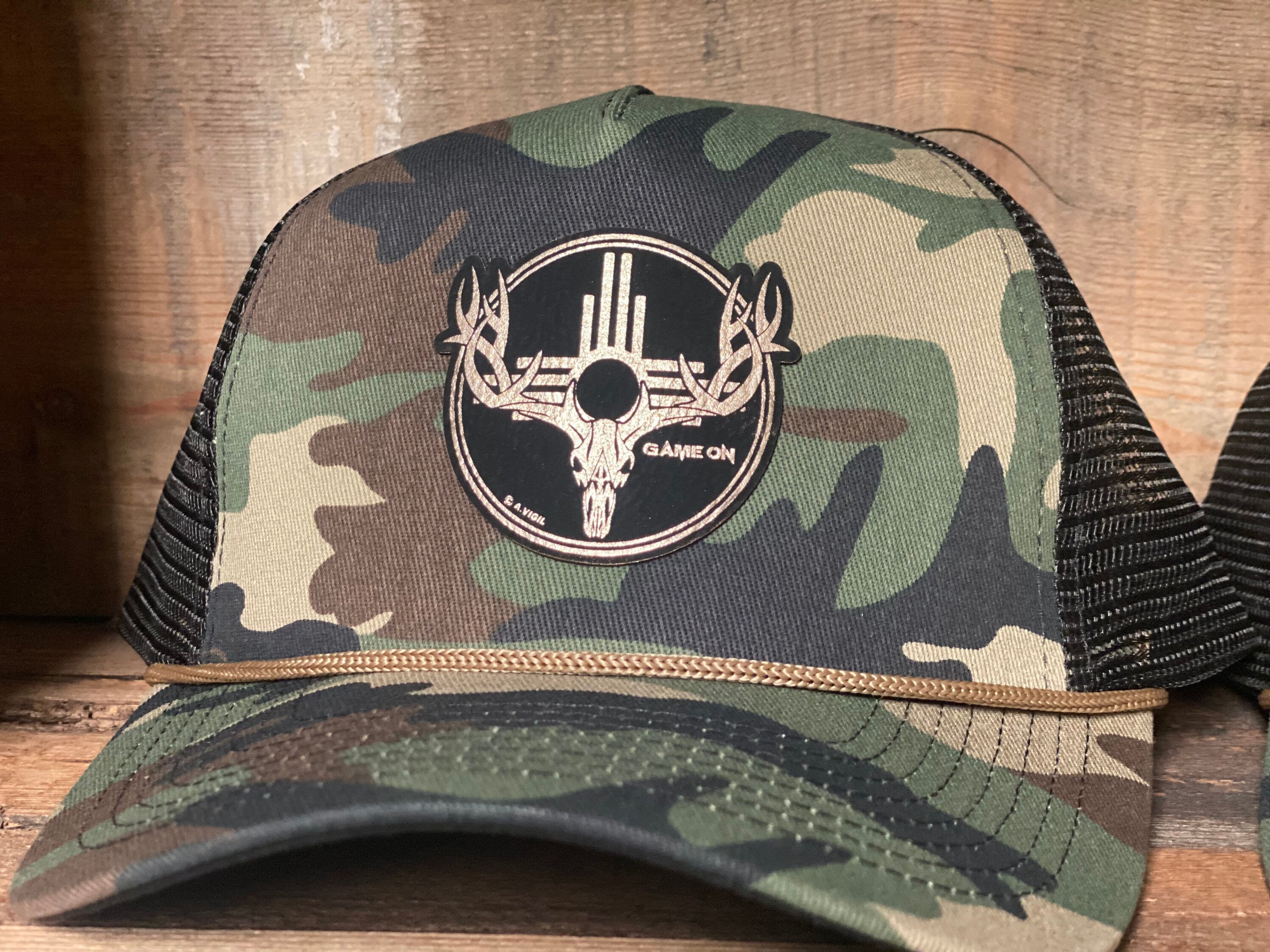 Retro Trucker Snapback Hat With Rope. Available in NM Elk and Etsy UK