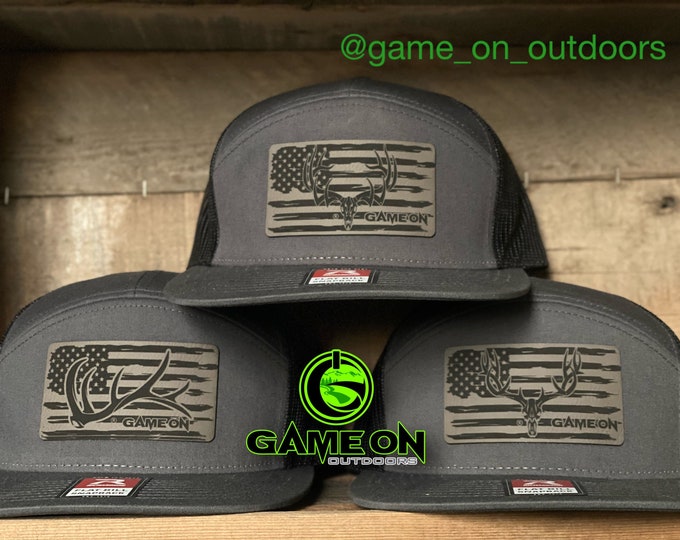 Game On freedom series Flat Bill snap back hat)- multiple options