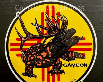 Game On Gila Monster decal 3.5” or 6”