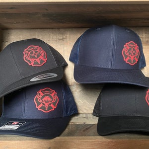 Fire fighter elk and deer snap back hats