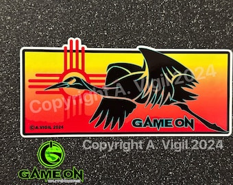 GAME ON NM Sandhill crane premium decal