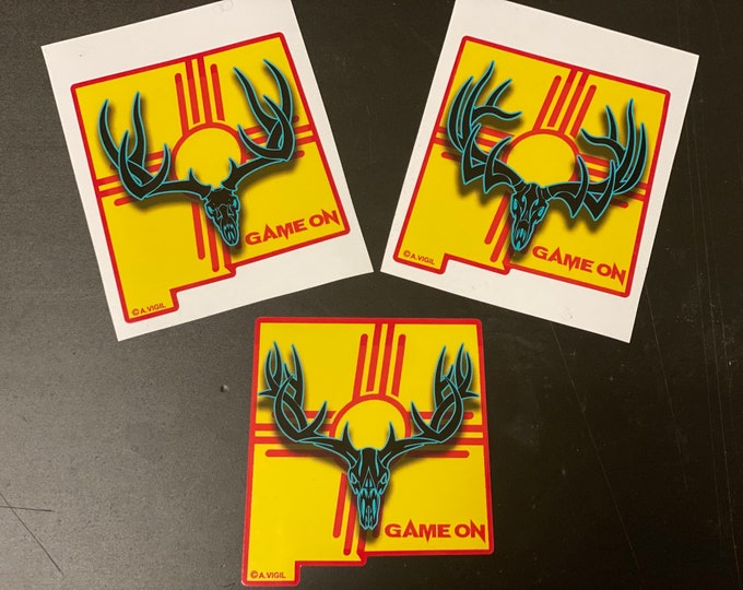 Zia N.M. state decal- available in the Elk and both mule deer designs -     GAME ON 6" OR 3.5'' decal