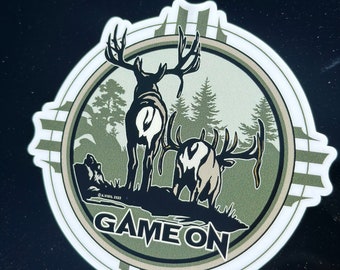 GAME ON Chasing Dreams 3.5” decal.