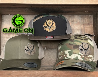 Game On SPEED GOAT pronghorn antelope hat with or with out Zia  symbol (snap back hat)