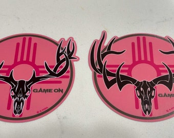 Think Pink  - Limited Run GAME ON zia buck or bull decals. 3.5” or 6”