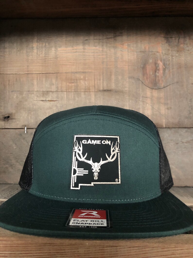 Game On Zia bull elk or mule deer buck 7 panel hat image 3