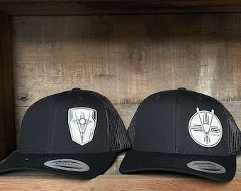 Game On Oryx black and white (snap back hat) two designs to choose from-