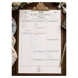 Baby Party Planer zum Ausdrucken