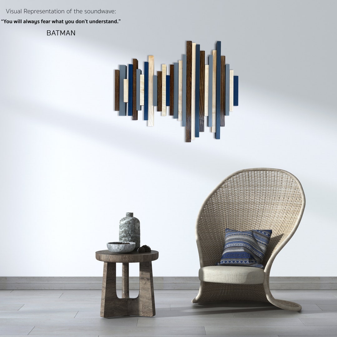 Soundwave Art, Wood Wall Art, Anniversary Gift, Gift for Husband