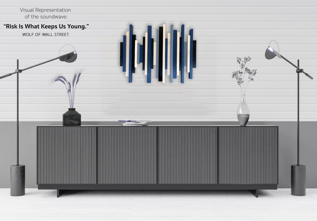 Soundwave Art, Wood Wall Art, Anniversary Gift, Gift for Husband