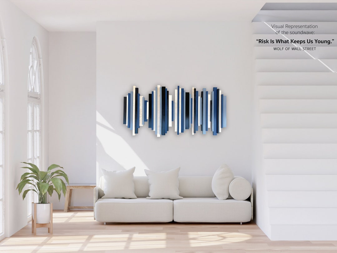 Soundwave Art, Wood Wall Art, Anniversary Gift, Gift for Husband