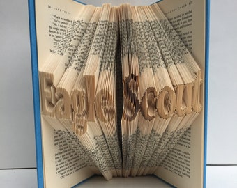 Eagle Scout Folded Book Art - scout gift - unique- court of honor