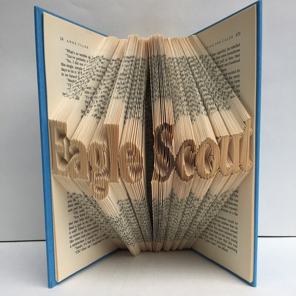 Eagle Scout Folded Book Art - scout gift - unique- court of honor