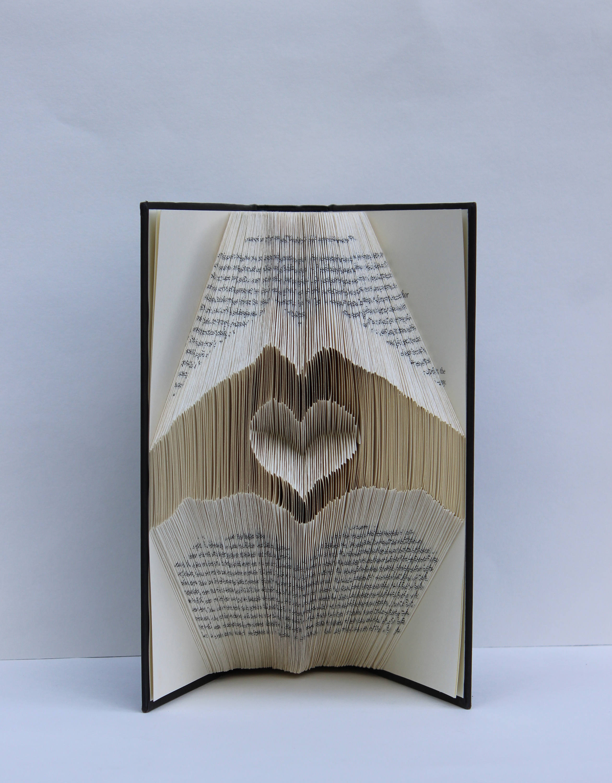 Hands to Work Heart to God Finished Folded Book Art Unique Gift