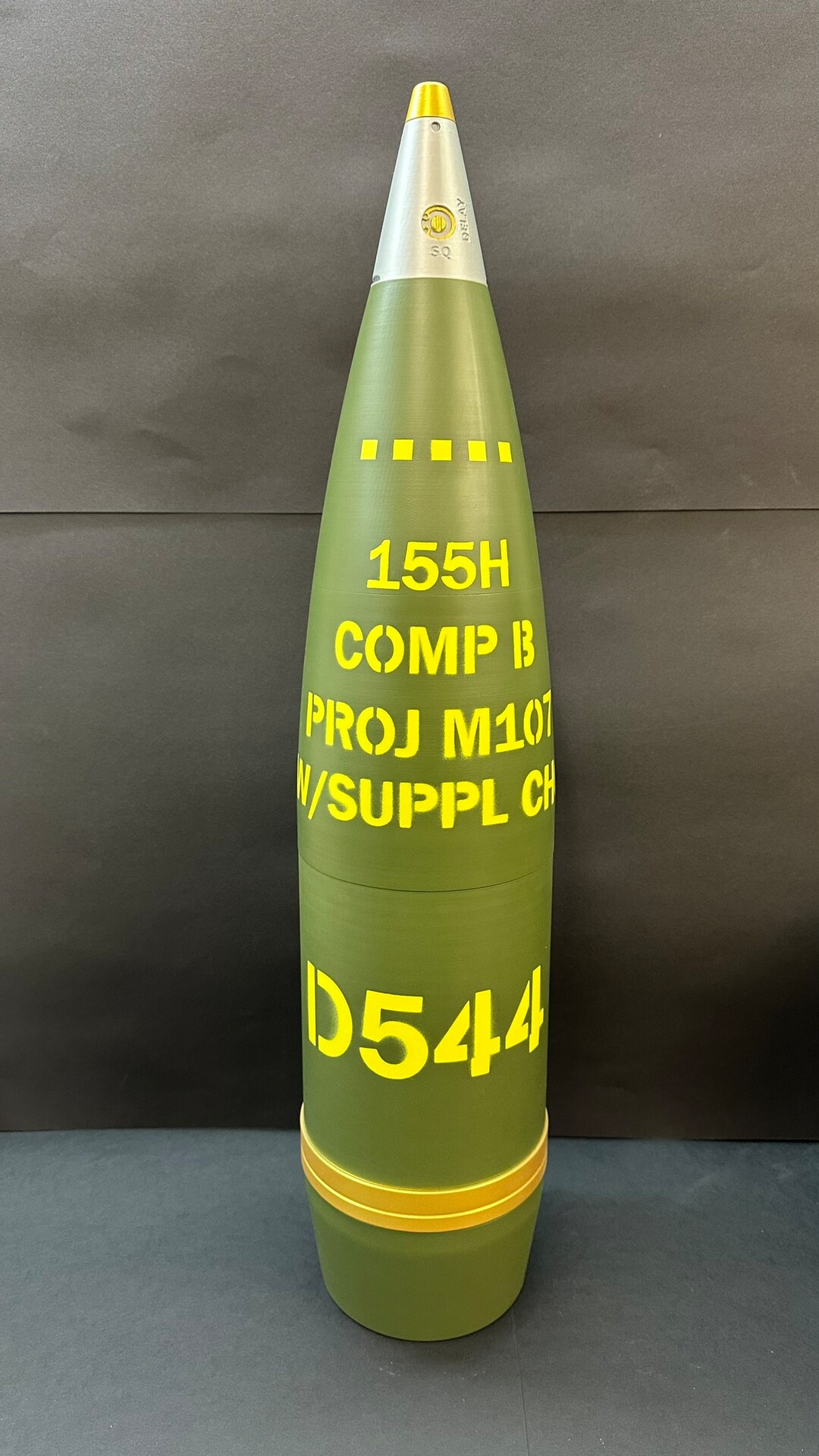 155mm Shell Inert Fake 3D Printed Plastic Inert Howitzer 155mm D544 Shell Round ...