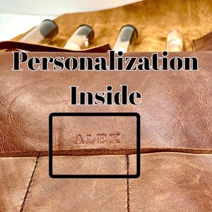 Genuine Leather Cigar Pouch, Cigar case, Organizer, Holder, Handmade, Personalized, Leather Cigar Accessories, Brown, Whiskey, Cigar Holder image 10