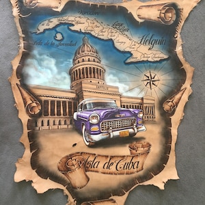 Handmade Leather Wall Art/Tapestry/Decoration/Car/Auto