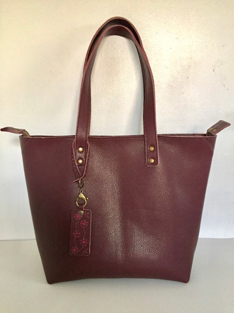 burgundy leather purse