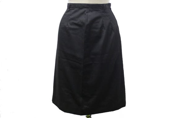 Black Vintage Straight Skirt - image 1