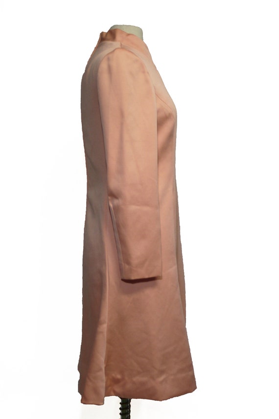 Vintage Peach Formal Long Sleeve Collar Dress - image 3