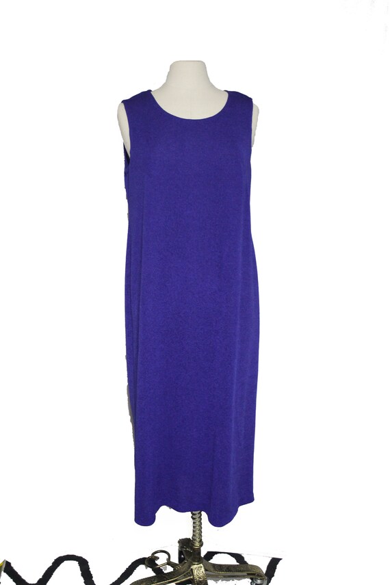 Vintage 1980s Royal Blue Sleeveless Maxi Dress Wom