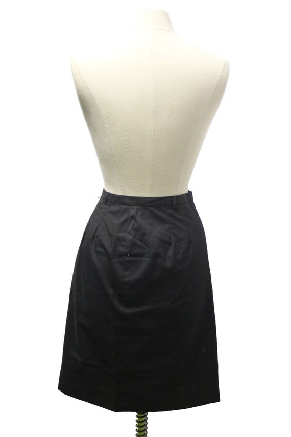 Black Vintage Straight Skirt - image 3