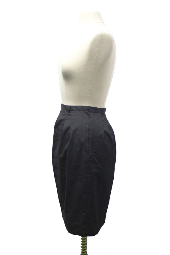 Black Vintage Straight Skirt - image 4