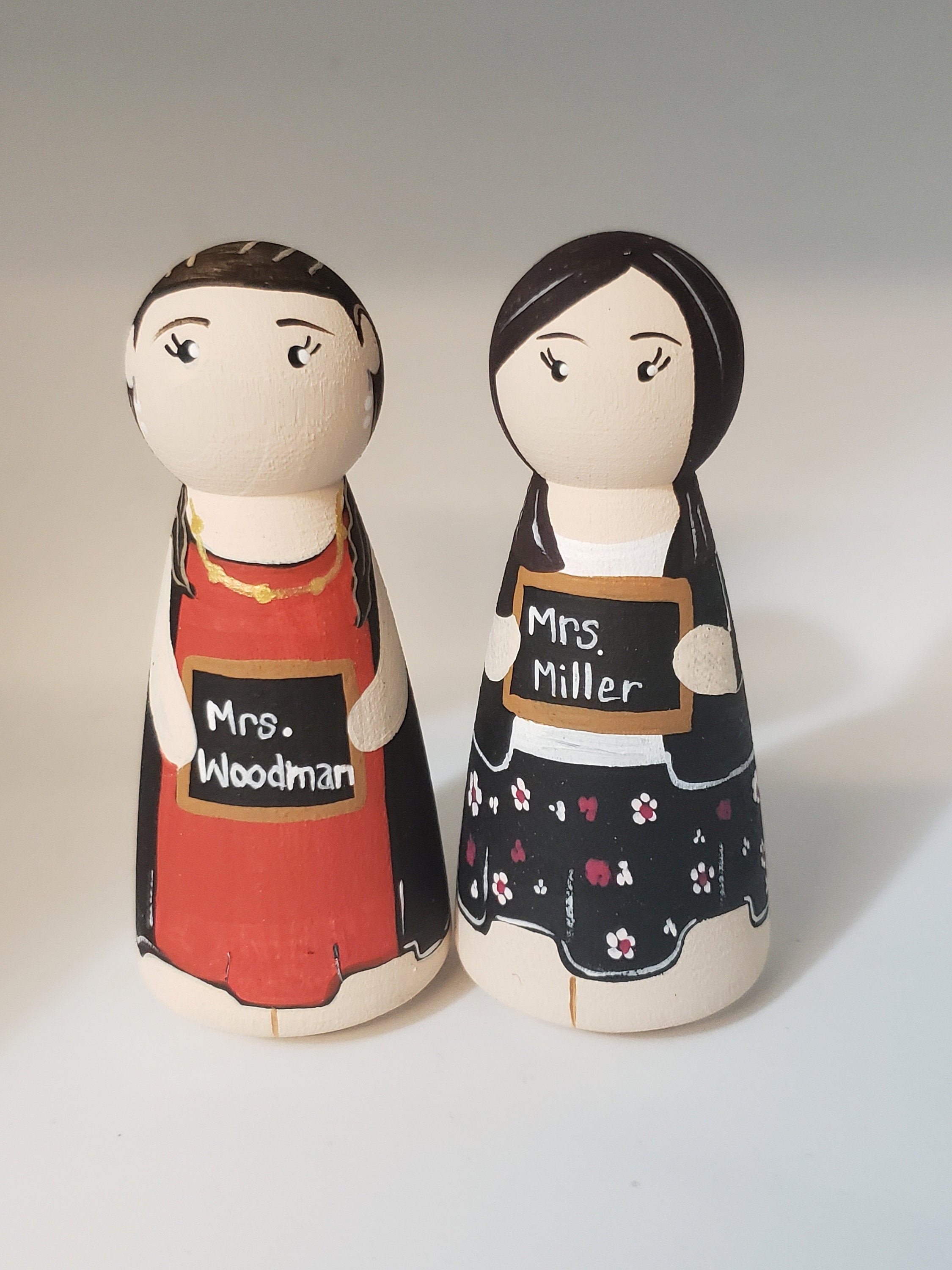 Teacher appreciation gifts teacher peg dolls teacher stamps Etsy