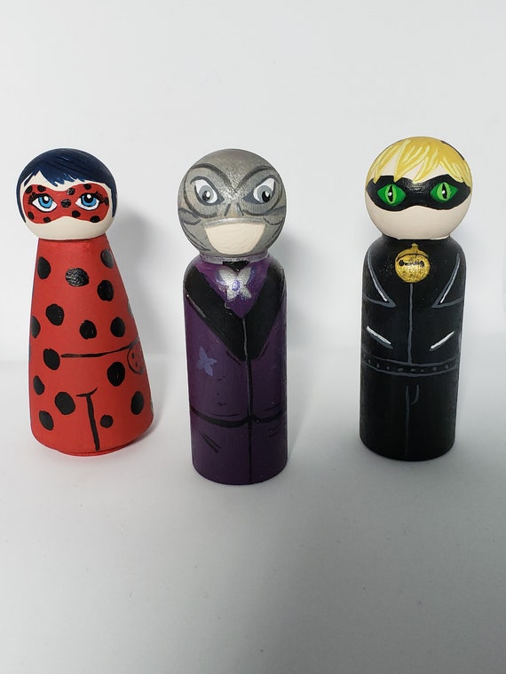 Miraculous Ladybug Cat Noir Tv Character Peg Doll Anime Peg Doll Miraculous Lady Bug