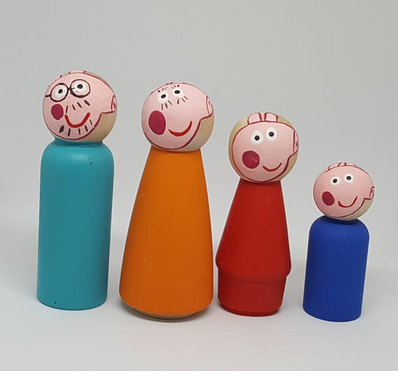 PEPPA pig inspired peg dolls toddler 