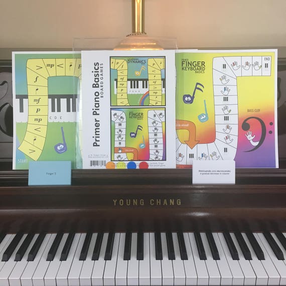 Learn Finger keyboard basics and dynamic symbols with Primer Piano Basics Music Theory Game