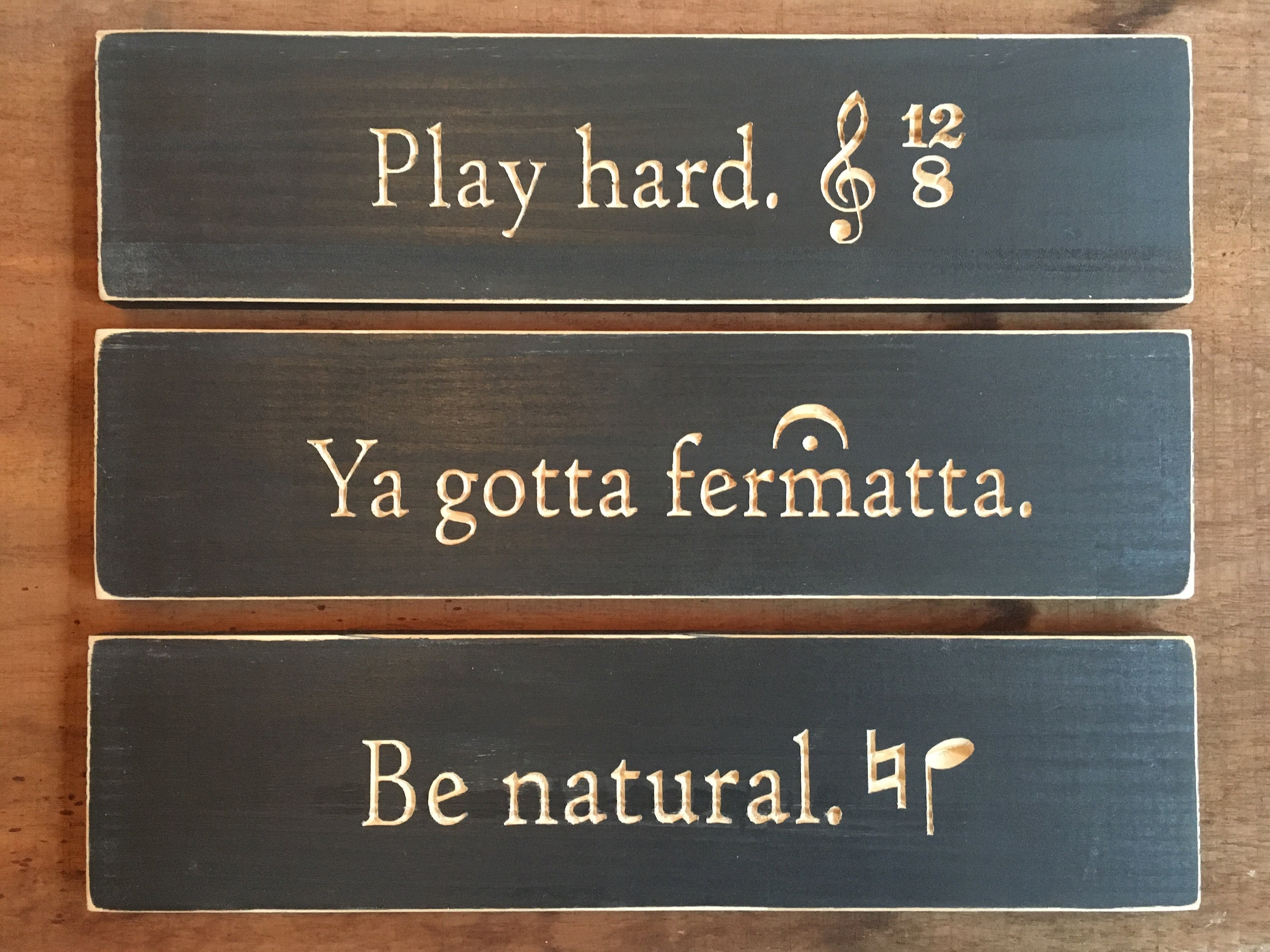 Music Problem Sign Causing Treble?! Whimsical Wooden Music Signs for Music Teachers and ...