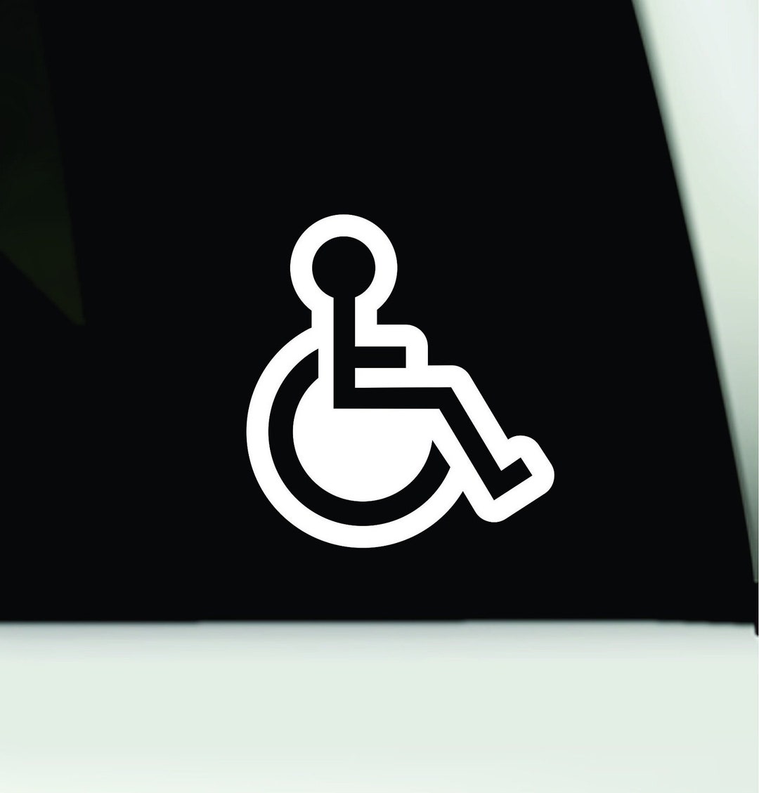 Wheelchair Vinyl Decal Wheelchair Bumper Sticker Accessibility Vinyl