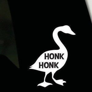 Goose Vinyl Decal Sticker | Goose Bumper Sticker | Honk honk Vinyl Decal | Goose honk truck window decal sticker