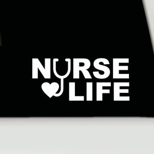 Nurse Life Bumper Sticker | Nurse Vinyl Decal | Nurse Car Decal Sticker | Nurse Stethoscope Decal | Nurse Window Sticker
