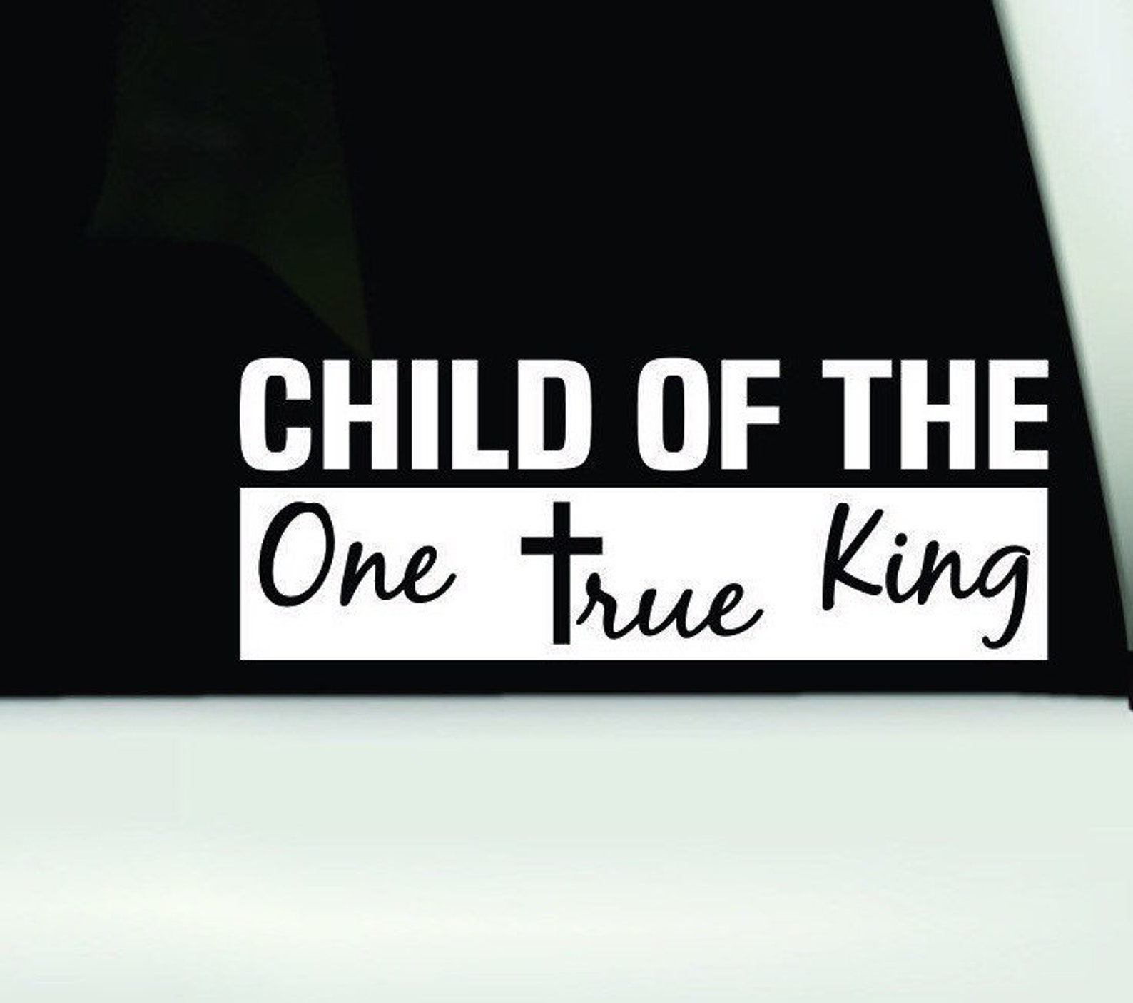 Christian Bumper Sticker One True King Vinyl Sticker Etsy