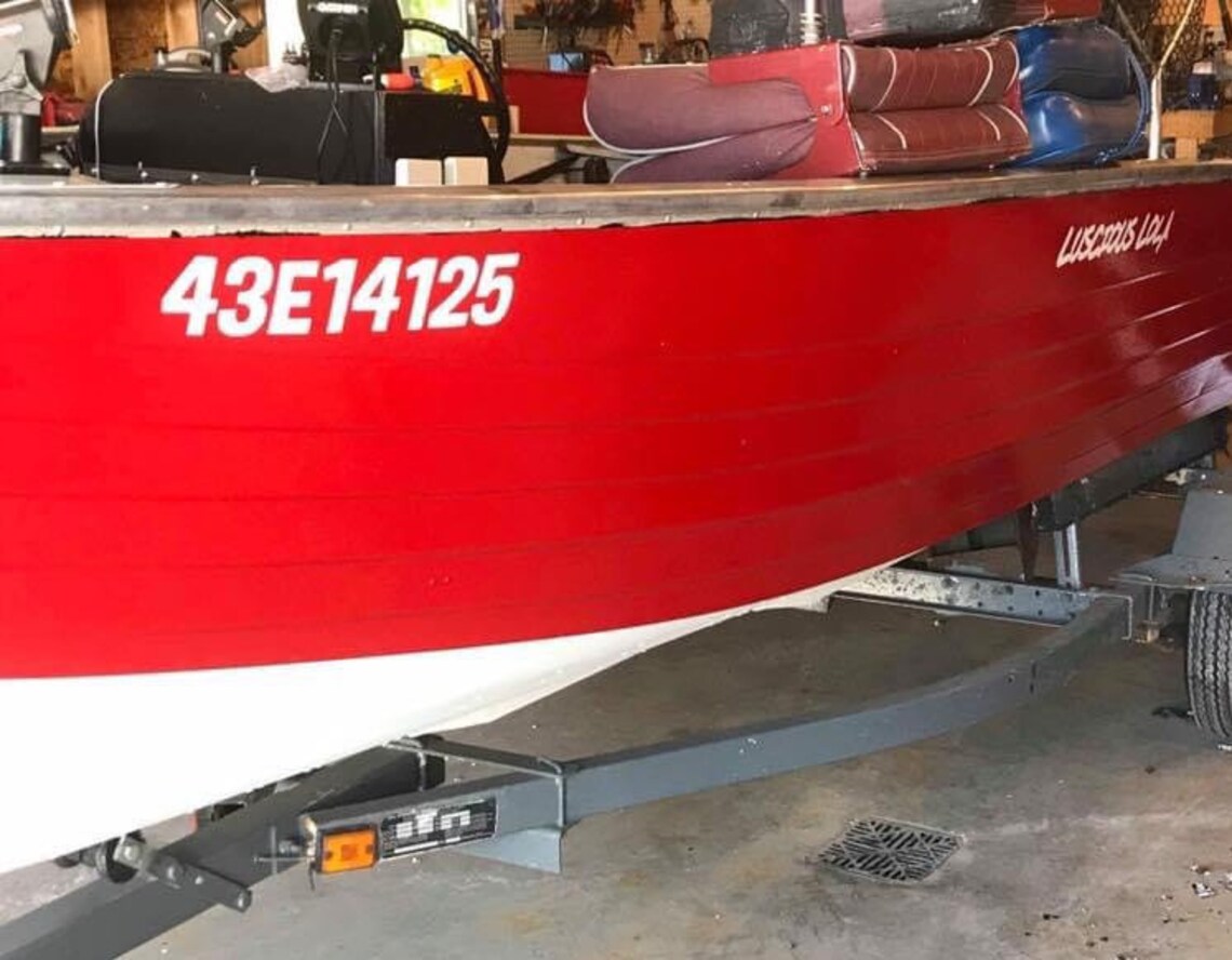 Boat Numbers Boat Vinyl Decals Boat Registration Numbers Etsy