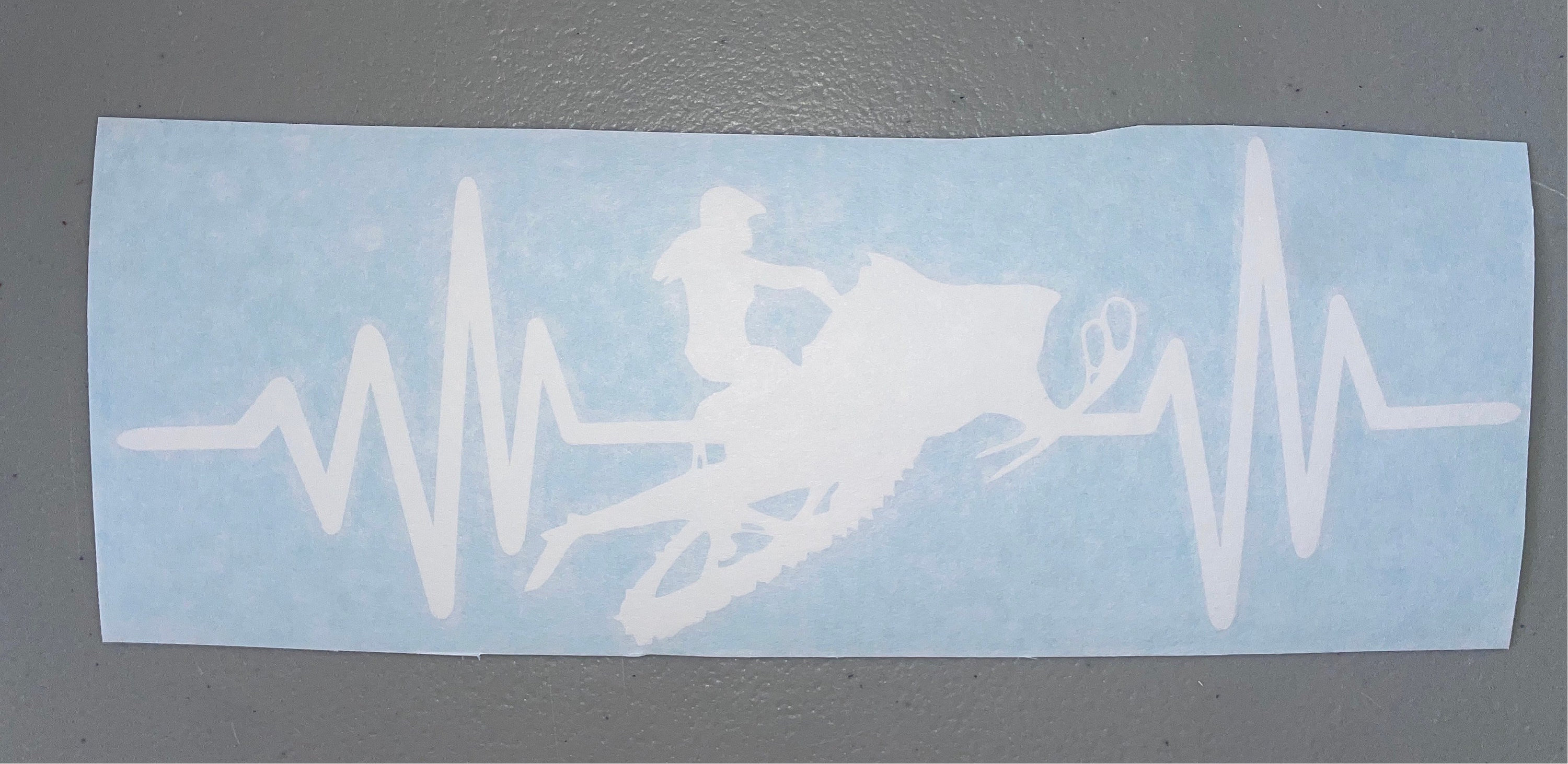 Sled Heartbeat Vinyl Decal Sticker | Snowmobile Vinyl Decal | Sled ...