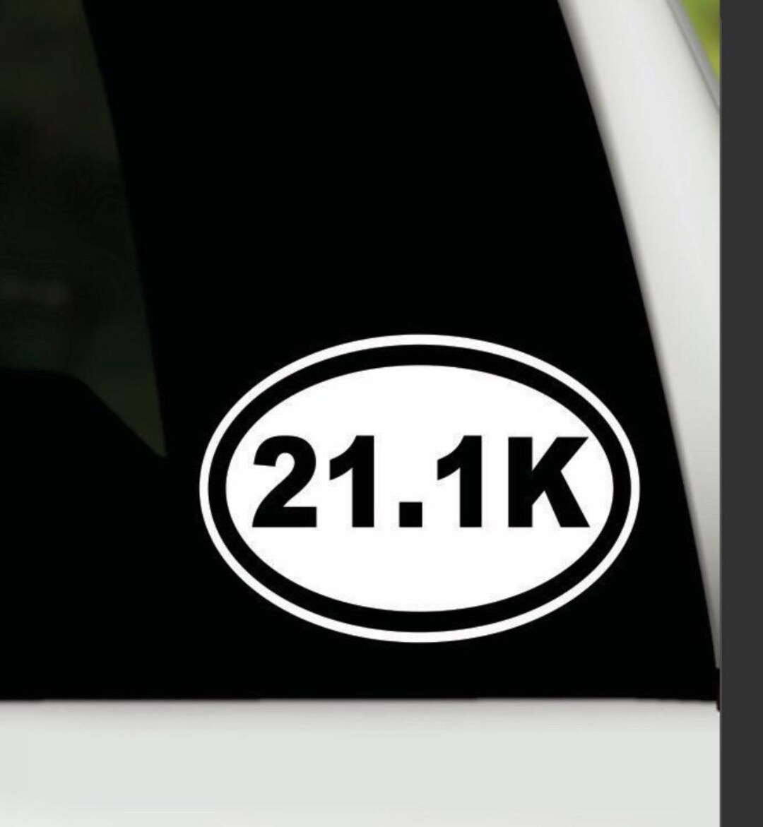 21.1K Half Marathon Vinyl Decal | 42.2K Vinyl Car Sticker | Half ...