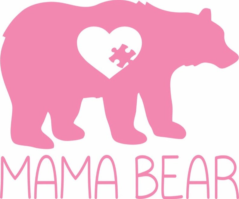 Autism Mama Bear Vinyl Decal Autism Mom Car Sticker Autism Etsy