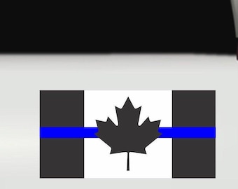 Back the Blue Canada Flag Vinyl Decal | Police Support Sticker
