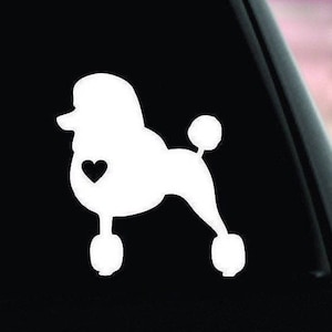 Adhésif pour pare-chocs de caniche | Sticker voiture caniche | Sticker pour ordinateur portable caniche | Sticker pour fenêtre chien caniche | Sticker caniche en vinyle