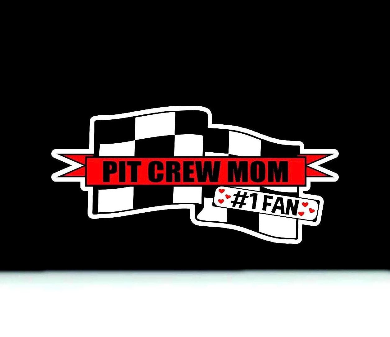 Pit Crew Mom vinyl decal sticker | motocross mom vinyl decal | dirt bike mom decal | moto mom vinyl decal | Racing mom decal