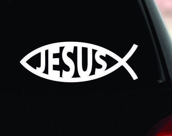 JESUS SAVES Vinyl Decal Sticker Car Window Wall Bumper Bible Child