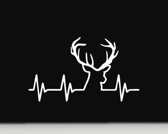 Deer Bumper Sticker | Hunting Truck Decal | Hunting Bumper Sticker | Hunting Vinyl Decal | Antlers bumper sticker | Hunting car sticker |