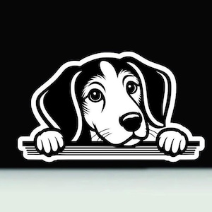 Foxhound späht Vinyl Aufkleber | Foxhound Hund Sticker | Foxhound Vinyl Aufkleber | Foxhound Hund Autoaufkleber